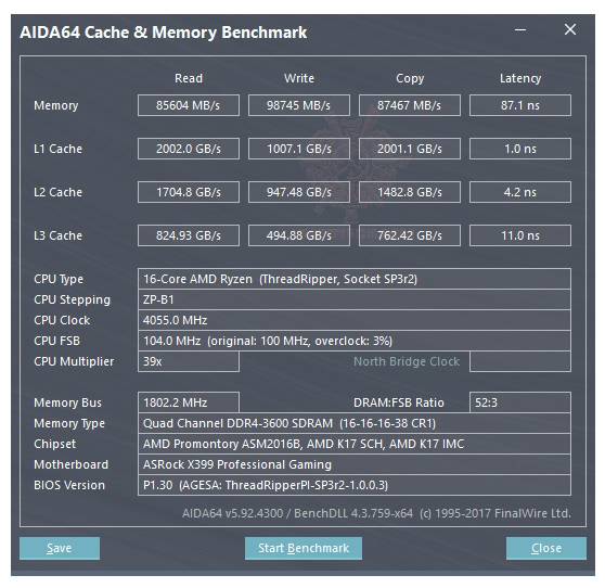 mem oc ASRock Fatal1ty X399 Professional Gaming Review