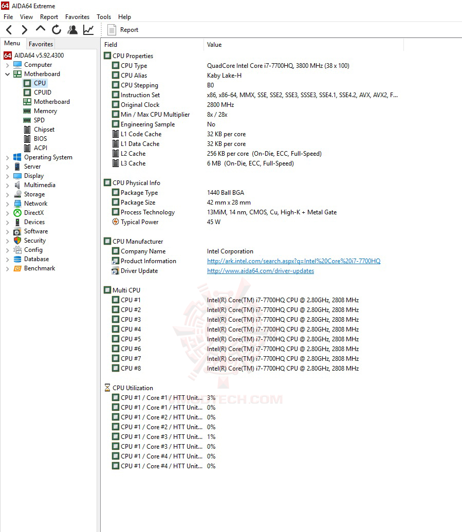 cpu MSI WE62 7RI Workstation Review
