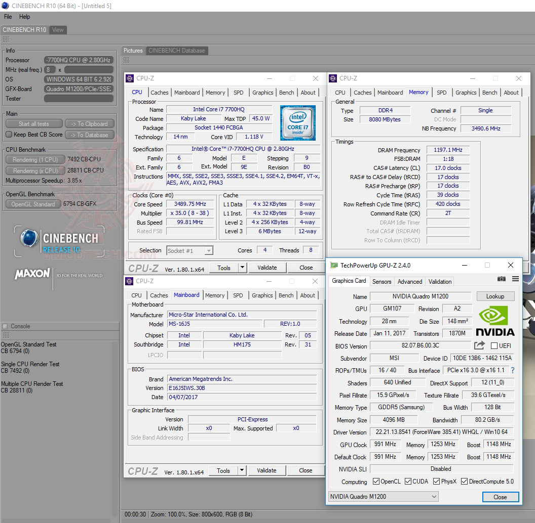 c10 MSI WE62 7RI Workstation Review