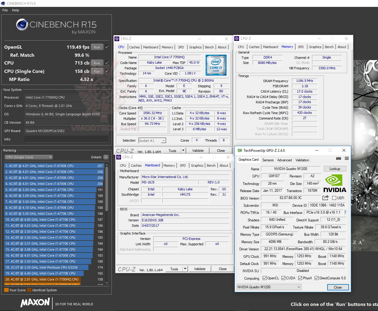 c15 MSI WE62 7RI Workstation Review