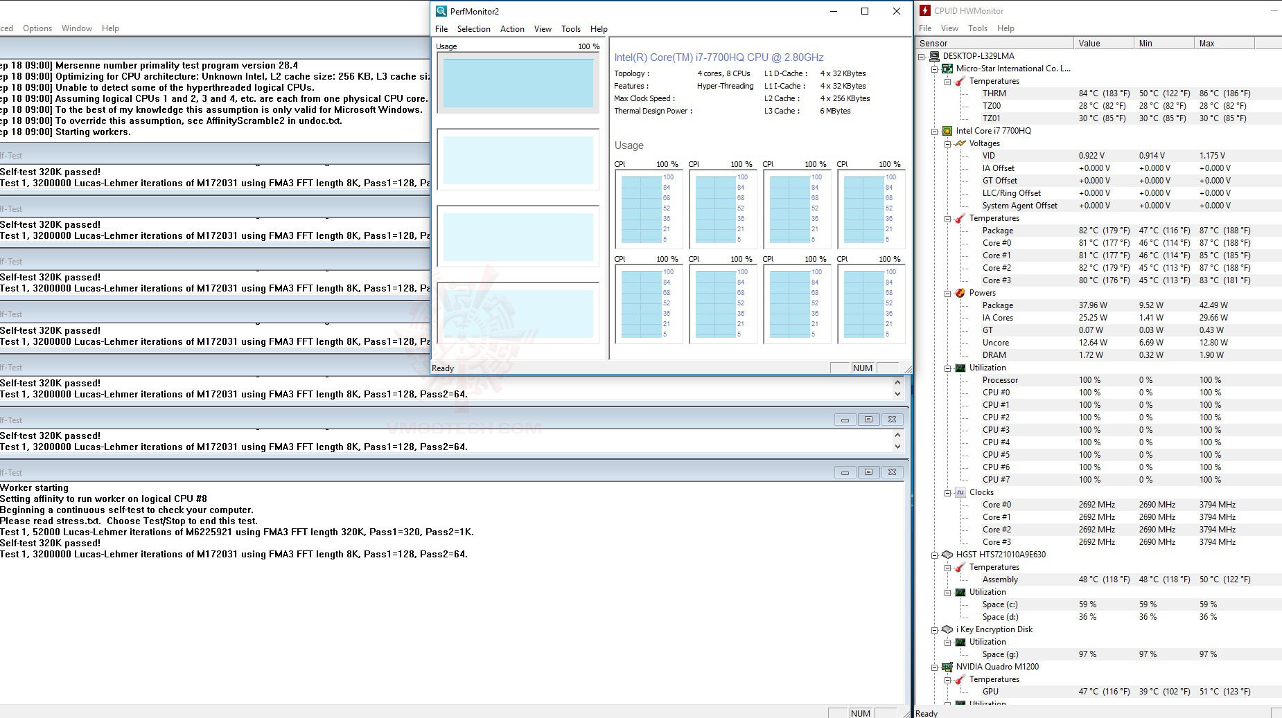 p95 cool MSI WE62 7RI Workstation Review