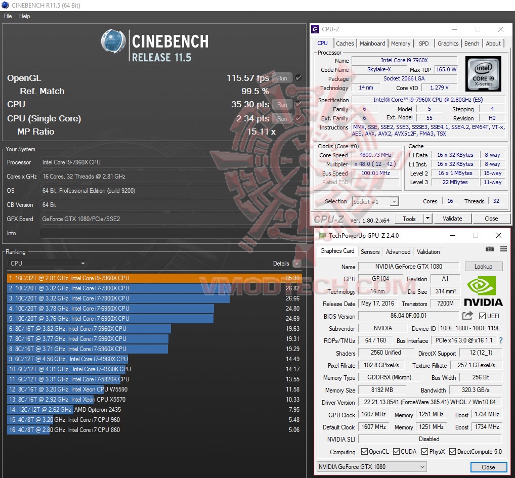 cbr115 cbr115 MSI X299 SLI PLUS With Intel Core i9 7960X Review