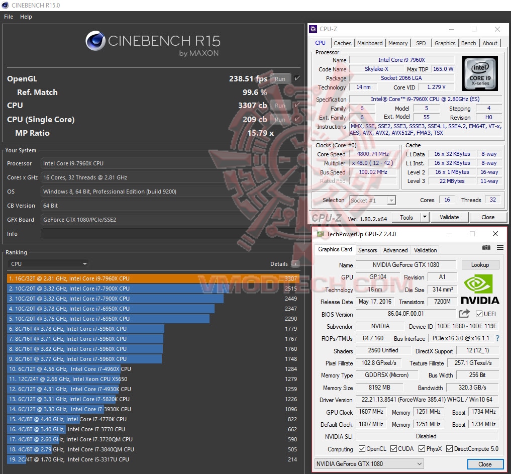 cbr15 cbr15 MSI X299 SLI PLUS With Intel Core i9 7960X Review
