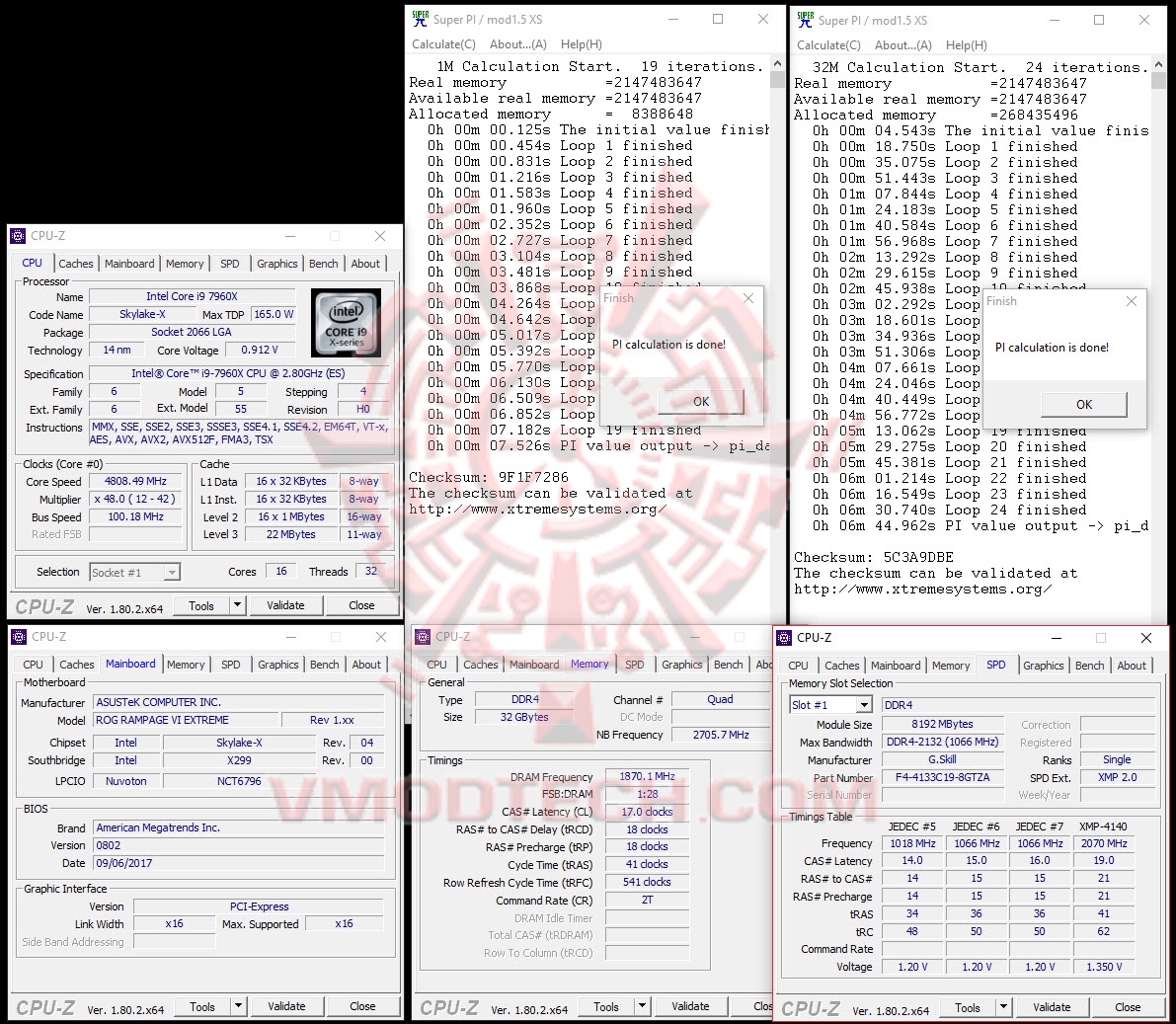 superpi superpi ASUS ROG RAMPAGE VI EXTREME Review