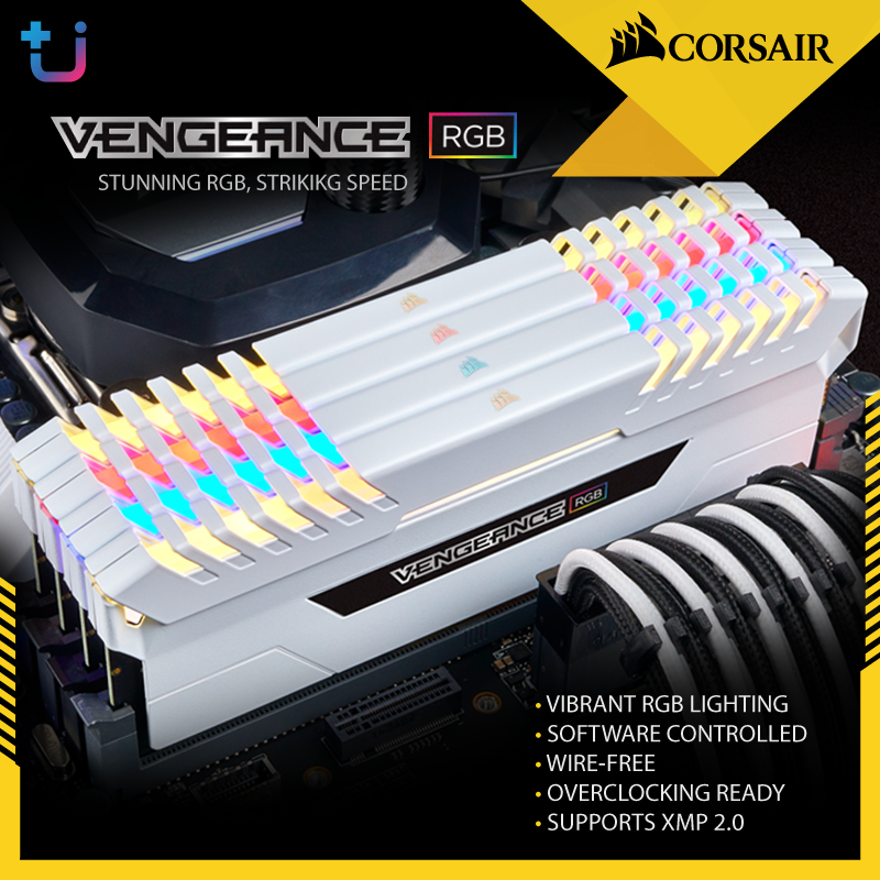 new_corsair_2 new corsair 2 บริษัท เอสเซนตี้ รีซอร์สเซส จำกัด ผู้นำเข้าและจัดจำหน่าย Corsair Memory แบรนด์ดังระดับโลก ที่โดดเด่นทั้งในเรื่องของประสิทธิภาพ และความสวยงามให้กับเครื่องคอมพิวเตอร์ที่คุณรัก ขอนำเสนอ CORSAIR VENGEANCE RGB WHITE ขาวสวย ที่มาพร้อมกับไฟ RGB สีสันสดใส เอาใจคนที่ชอบความขาว