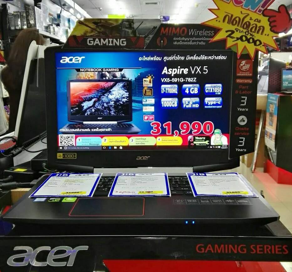 22127598 10211276756089630 2052243363 n โปรโมชั่นพิเศษ Acer Aspire VX5 ลดราคาเพิ่มจากป้าย อีก 2,000 THB ทุกที่ลดราคาทุกร้านทั่วไทย