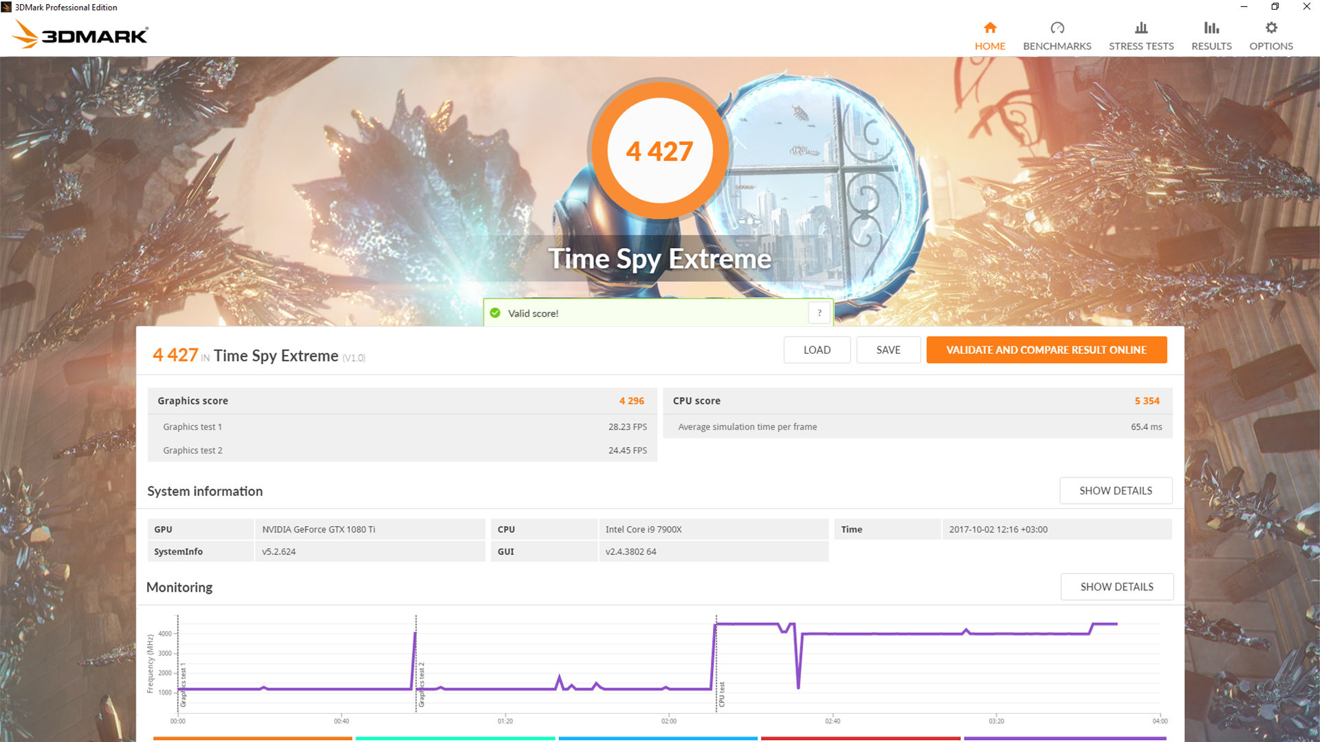 time-spy-extreme-result time spy extreme result 3DMark ประกาศเปิดตัว 3DMark Time Spy Extreme พร้อมสำหรับขาโหดจัดเต็มด้วยความละเอียด 4K DirectX 12 !!!