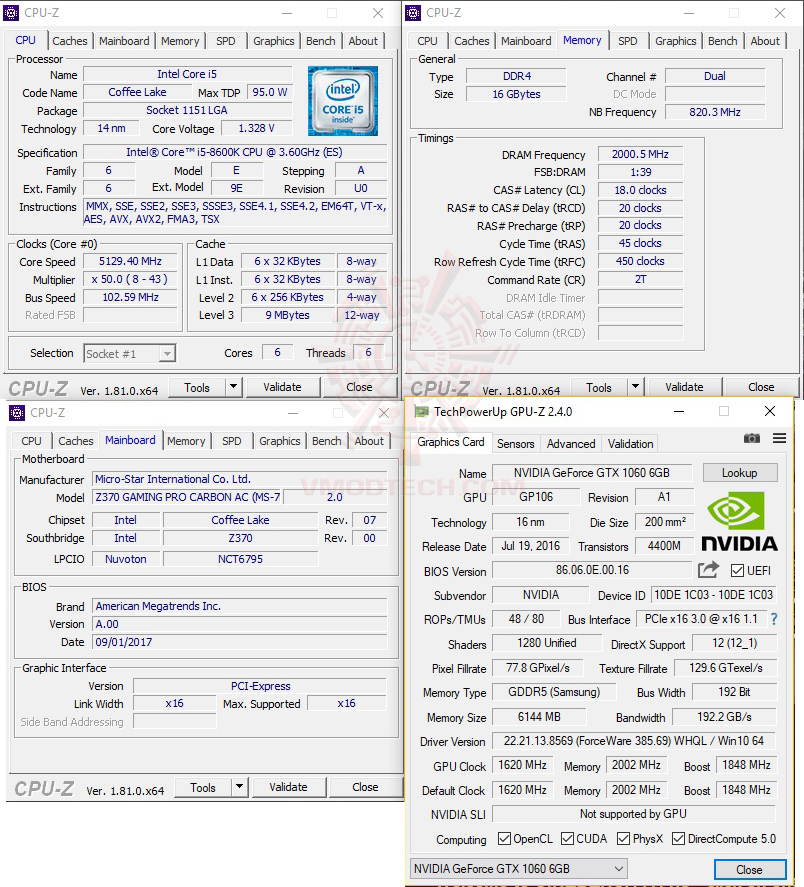 cpuid oc INTEL CORE I5 8600K PROCESSOR REVIEW