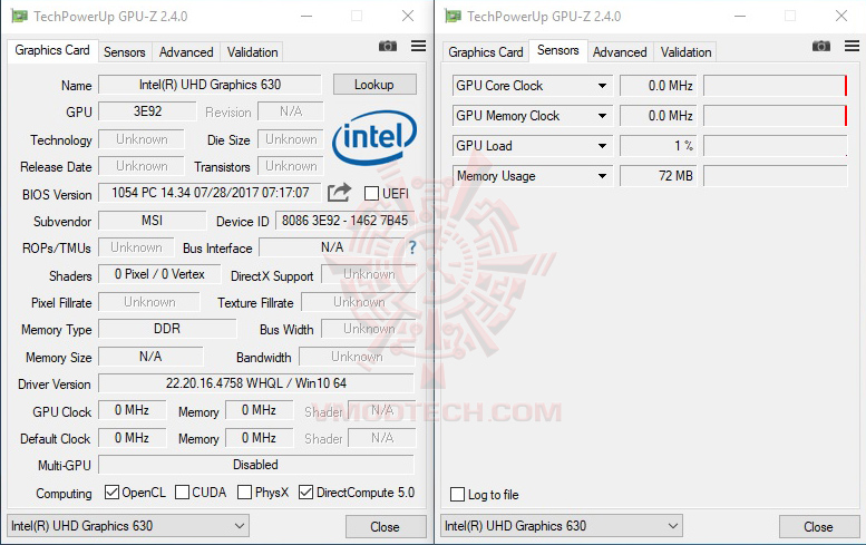 gpuz igp1 INTEL CORE I5 8600K PROCESSOR REVIEW