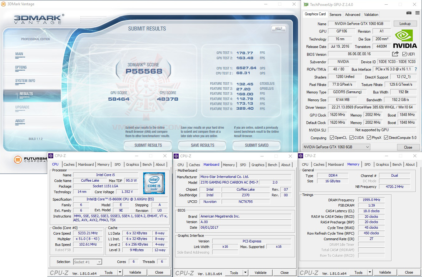vt-52 vt 52 MSI Z370 GAMING PRO CARBON AC REVIEW