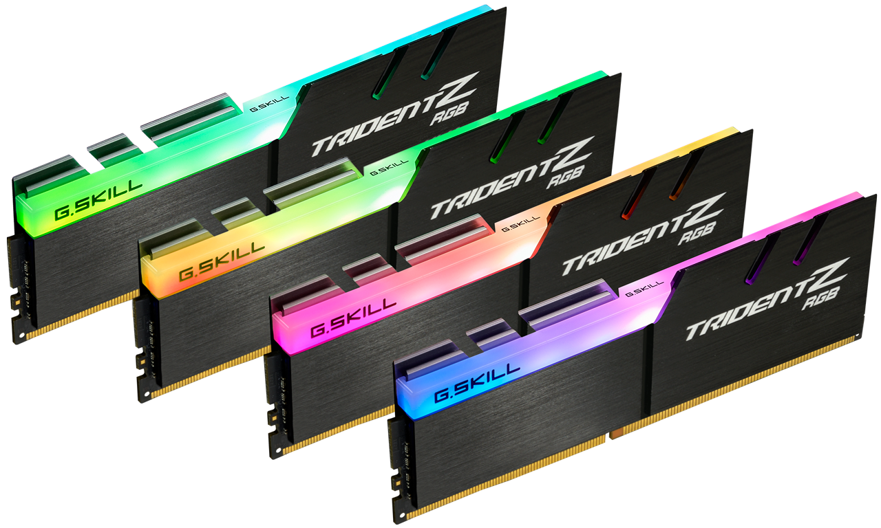 trident z rgb G.SKILL เปิดตัวแรมตัวแรงในรุ่น Trident Z RGB Memory Kit at DDR4 4266MHz ความจุ 32GB (4x8GB) รองรับการทำงานของซีพียู Intel 8th Gen Coffee Lake รุ่นใหม่ล่าสุด