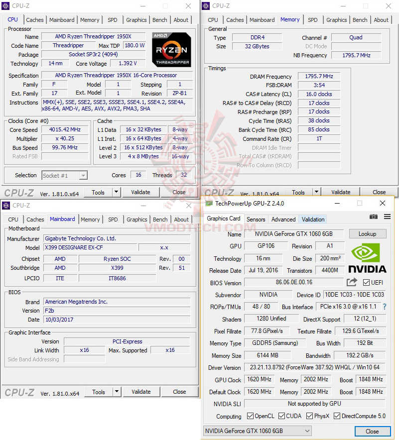 cpuid GIGABYTE X399 DESIGNARE EX REVIEW