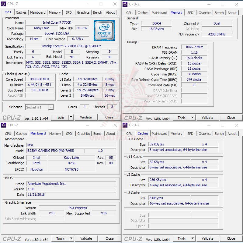 cpuid MSI B250M GAMING PRO REVIEW