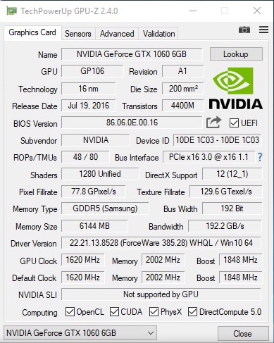 gpuz MSI B250M GAMING PRO REVIEW