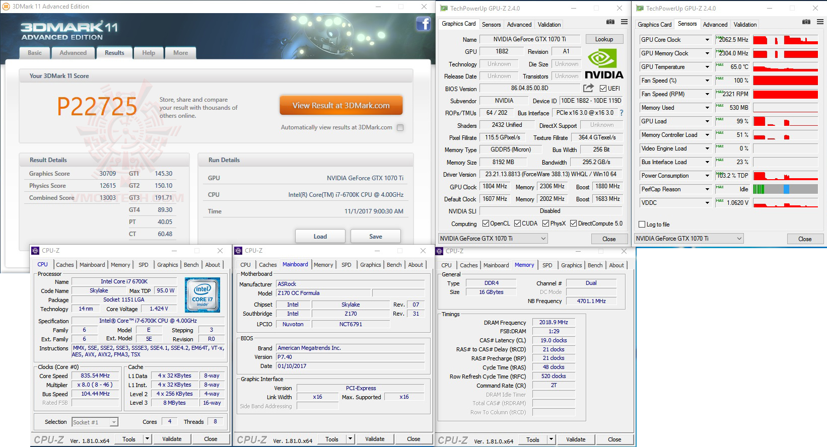 11 oc GALAX GTX 1070 Ti EX SNPR WHITE REVIEW 