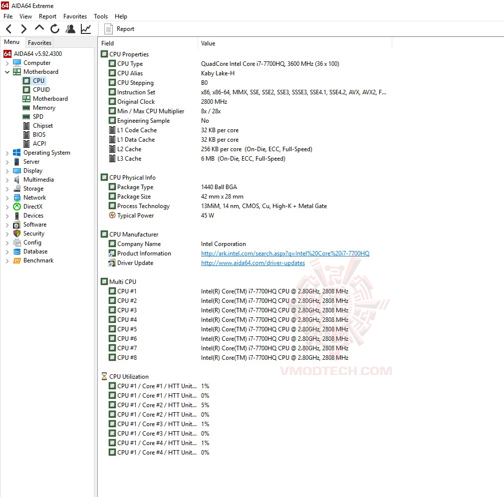 cpu MSI GE73VR 7RE Raider Review