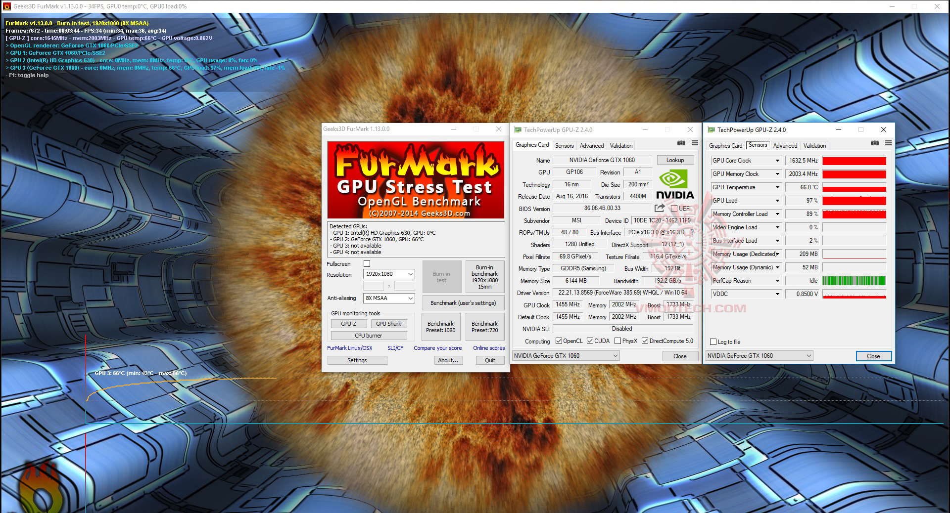 furmark cool MSI GE73VR 7RE Raider Review