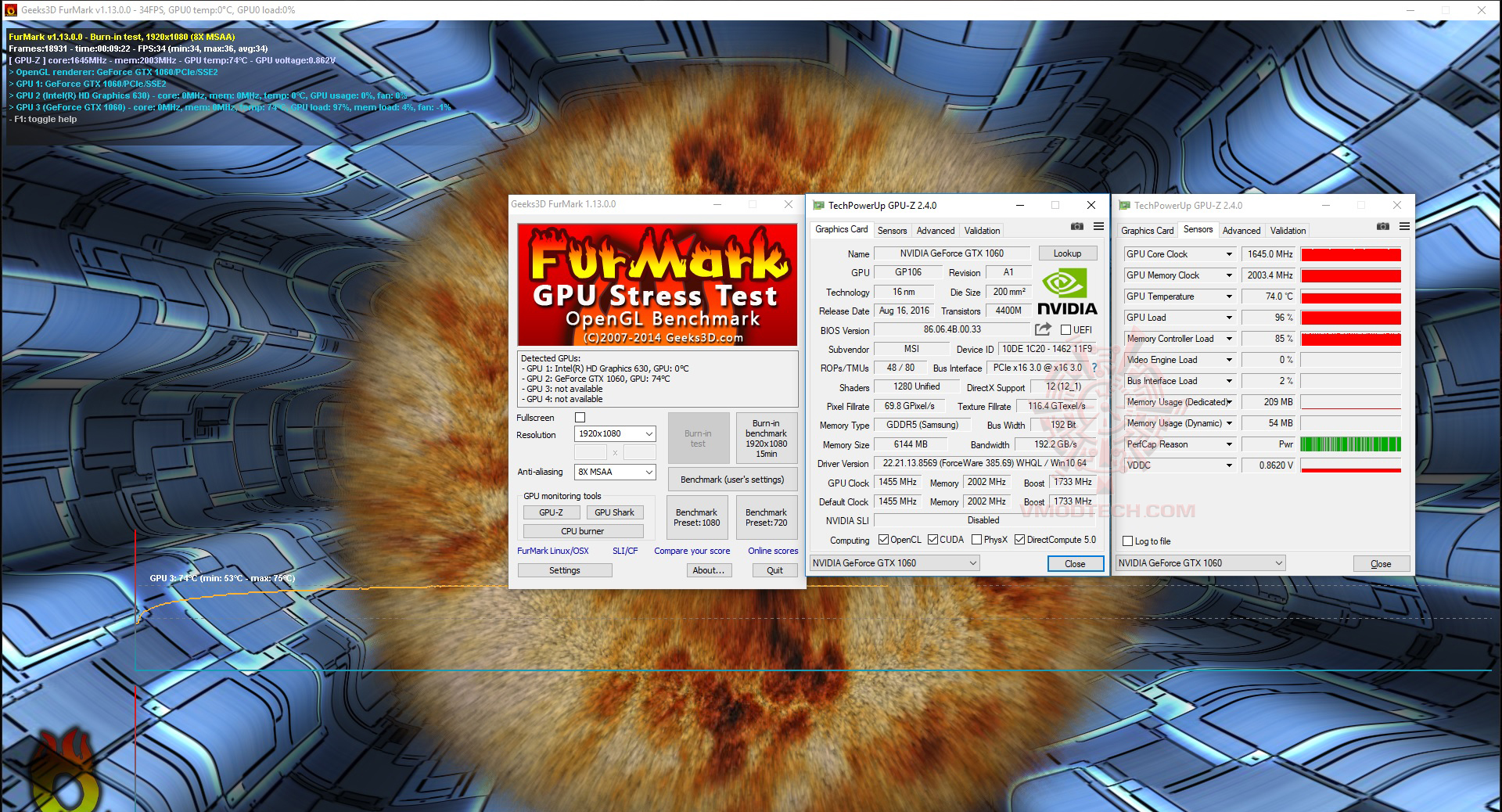 furmark MSI GE73VR 7RE Raider Review