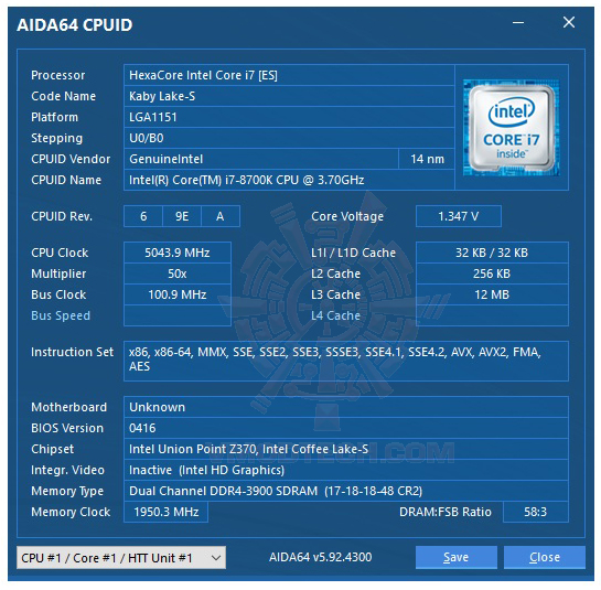 aida64 aida64 ASUS TUF Z370 PLUS GAMING REVIEW