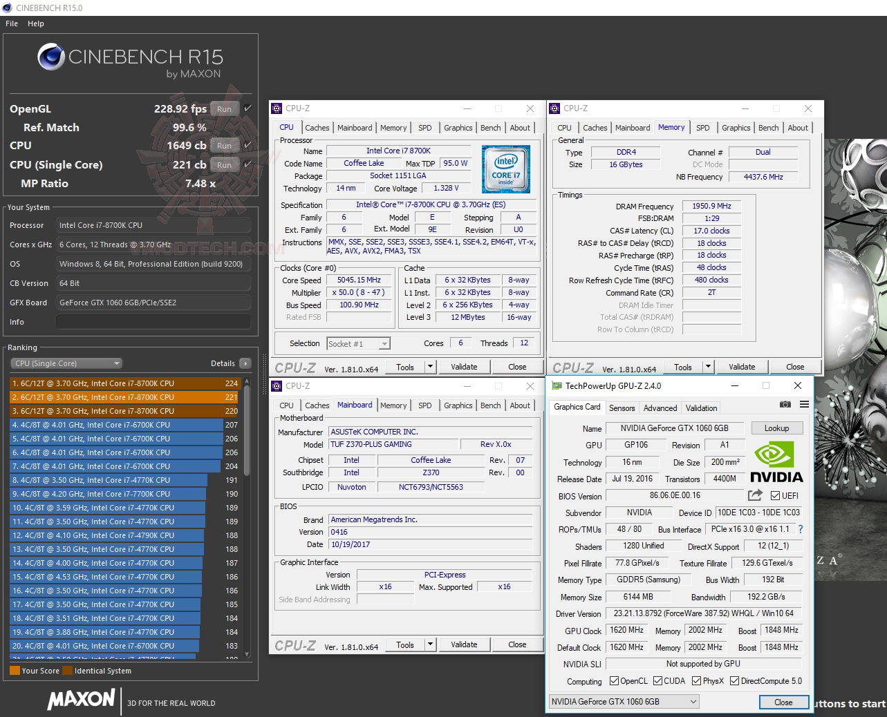 c15 c15 ASUS TUF Z370 PLUS GAMING REVIEW