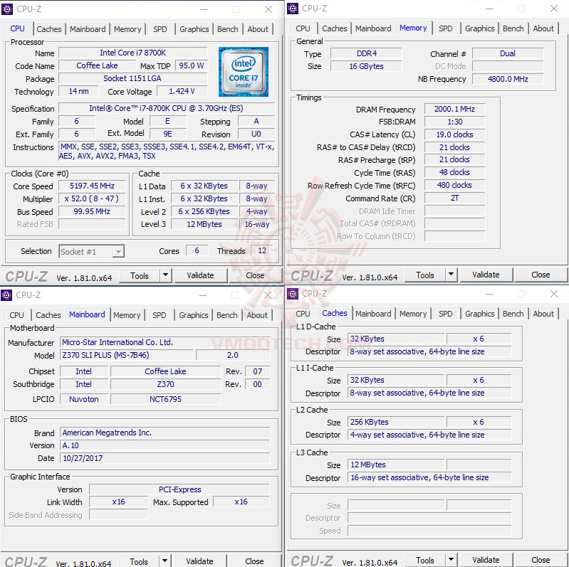 cpuid oc MSI Z370 SLI PLUS REVIEW
