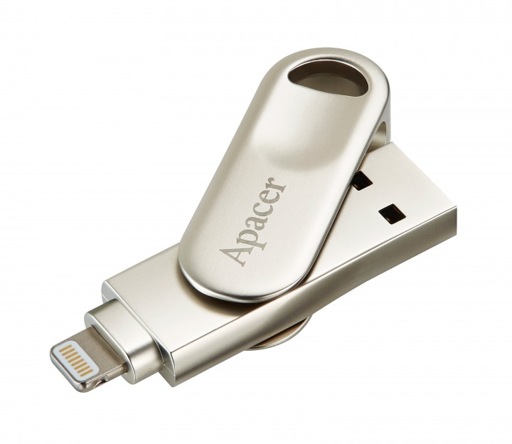 apacer03 04 363 720x624 สองหัวดีกว่าหัวเดียว!! Apacer AH790 แฟลชไดร์ฟ 2 สองมาตรฐาน Lightning และ USB 3.1 สำหรับ iPhone / iPad : ขยายพื้นที่จัดเก็บให้ Apple Devices ง่ายๆ