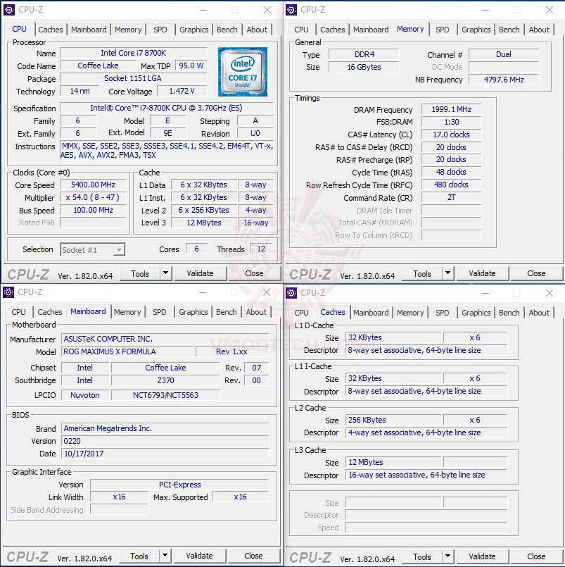 cpuid54 ASUS ROG MAXIMUS X FORMULA REVIEW