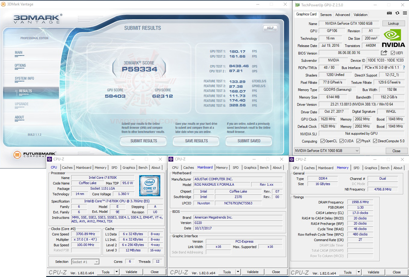vt ASUS ROG MAXIMUS X FORMULA REVIEW