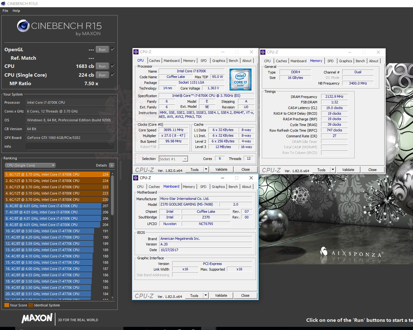 c15 mem MSI Z370 GODLIKE GAMING REVIEW