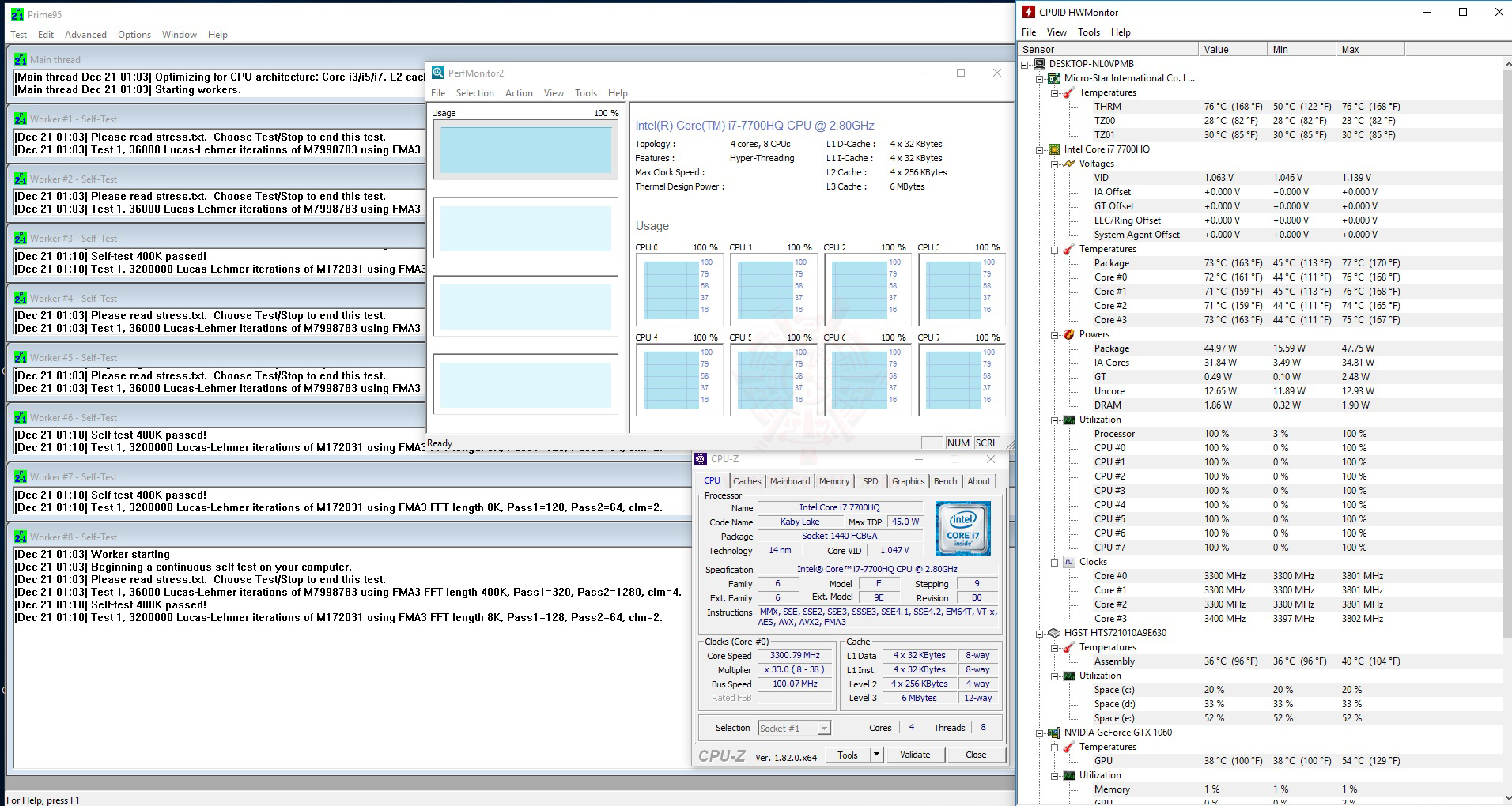 p95 cool MSI GP72MVR 7RFX LEOPARD PRO REVIEW