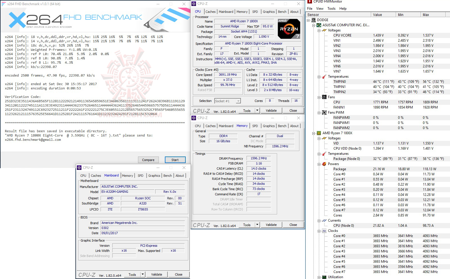 x264 1 ASUS EX A320M GAMING REVIEW 