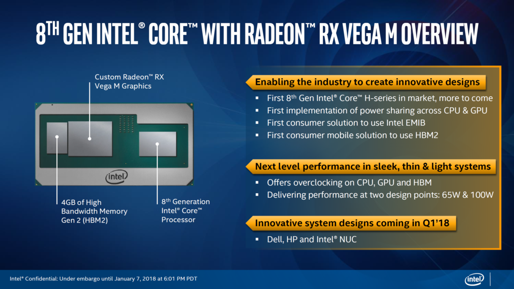 intel 8th generation core processors with amd radeon rx vega m graphics 5 1030x579 Intel ซุ่มผลิต GPUs รุ่นใหม่ล่าสุดใน Gen 12 และ 13 ในรหัสโค๊ดเนม Arctic Sound และ Jupiter Sound 