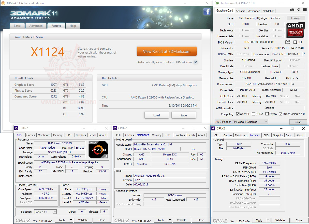 11x AMD RYZEN 3 2200G RAVEN RIDGE PROCESSOR REVIEW