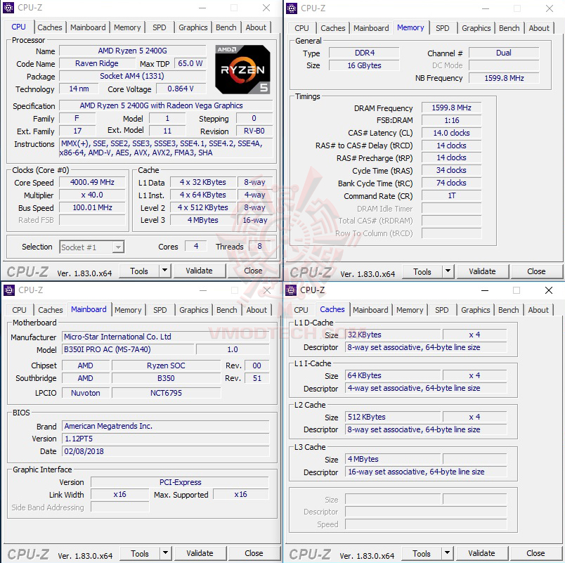 cpuid oc AMD RYZEN 5 2400G RAVEN RIDGE PROCESSOR REVIEW