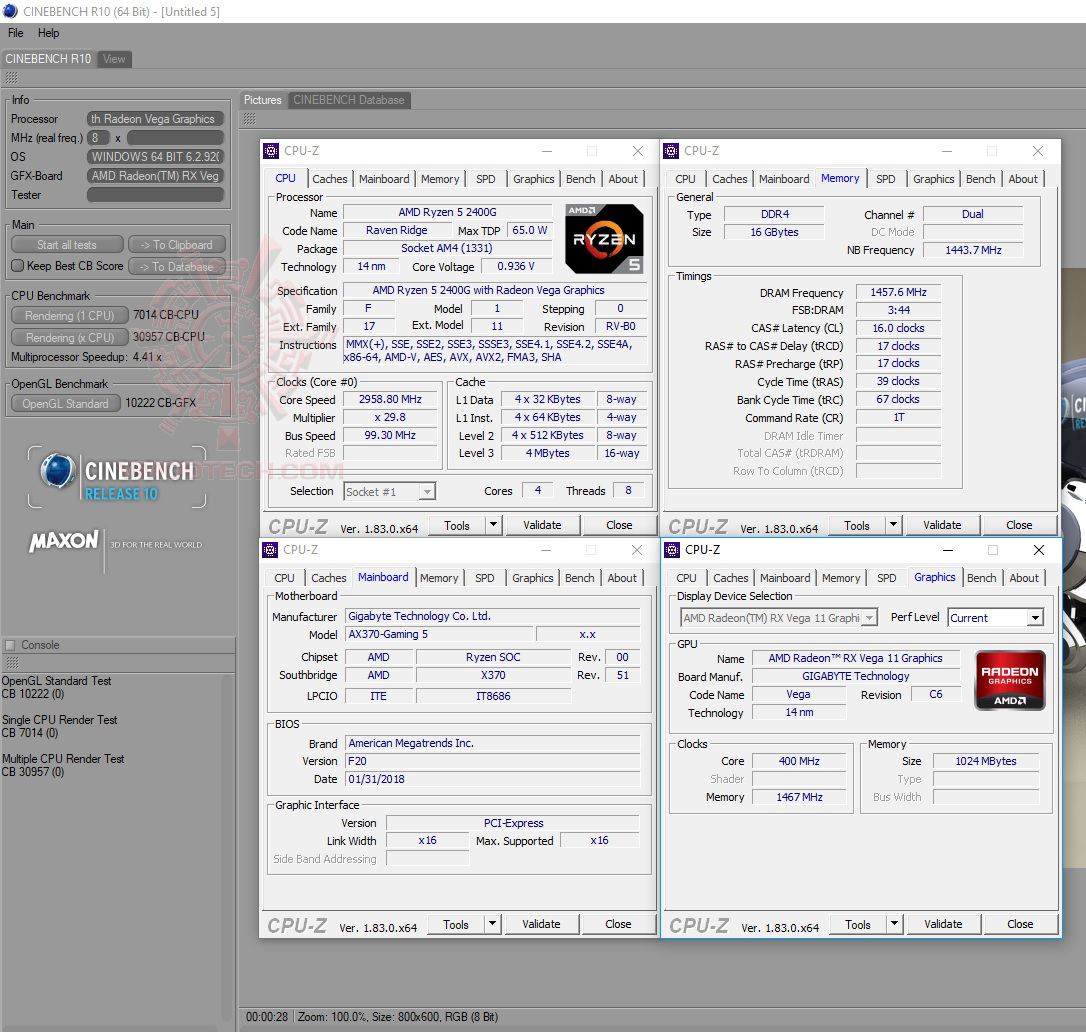 c10 AMD RYZEN5 2400G WITH GIGABYTE AX370 GAMING 5 REVIEW 