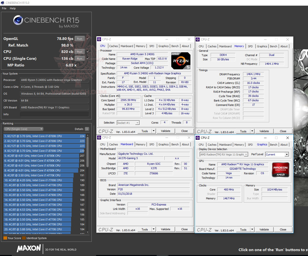 c15 AMD RYZEN5 2400G WITH GIGABYTE AX370 GAMING 5 REVIEW 