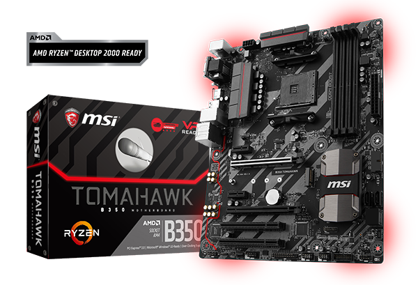b35020tomahawk box  MSI ผู้นำด้าน Gaming Motherboard ได้เปิดให้อัพเดทไบออสตัวใหม่ในรุ่น X370, B350 และ A320 motherboards เพื่อให้รองรับ CPU AMD Ryzen Generation 2