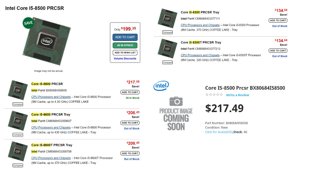 2018 02 21 8 45 12 มาแล้ว !! Intel Core i5 8600 (nonK) Core i5 8500 Core i3 8300 โค๊ดเนม Coffee Lake รุ่นใหม่ล่าสุดเตรียมพร้อมวางจำหน่ายแล้ว