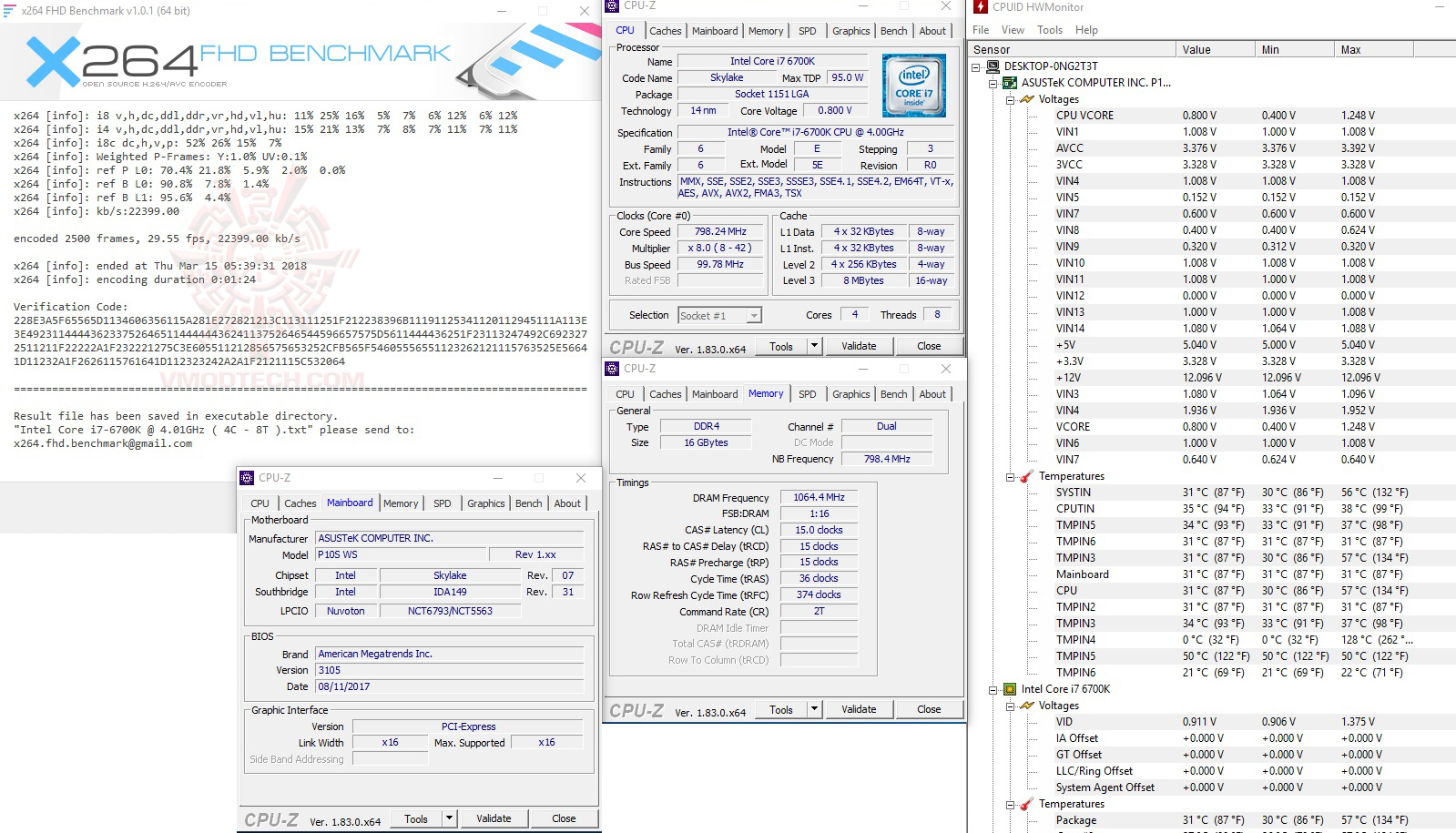 x264 1 ASUS P10S WS Workstation Motherboard Review 