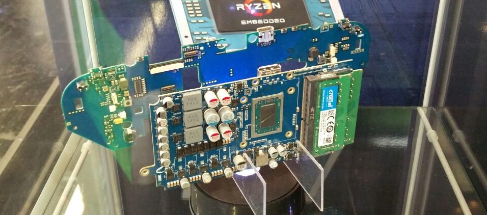embeddedworld2 e1521113004910 ผลทดสอบเครื่องเกมส์ SMACH Z แบบพกพาที่กำลังจะเปิดตัวที่ใช้การ์ดจอ AMD Vega 8 และซีพียู AMD Ryzen V1605B ในระดับความละเอียด 720P 