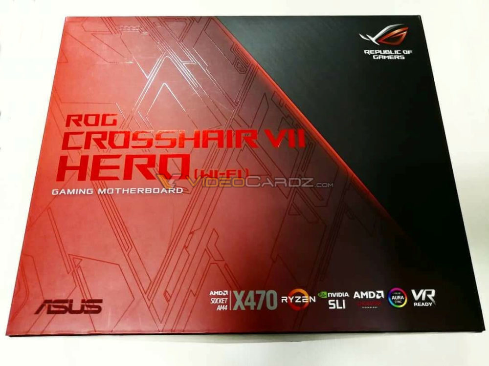 เริ่มทยอยออกมา!! กล่อง ASUS ROG X470 Crosshair Hero VII ในชิบเซ็ต X470 พร้อมรองรับซีพียู Ryzen 2000 series ที่จะเปิดตัวเร็ววันนี้