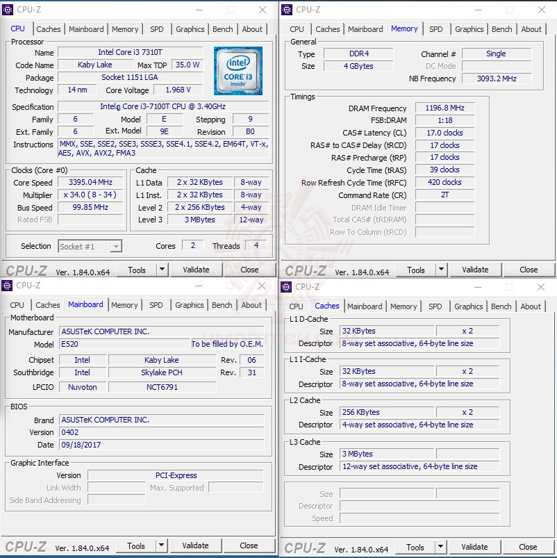cpuid maxx ASUSPRO E520 B123Z/CSM Ultra Slim Mini PC Review 