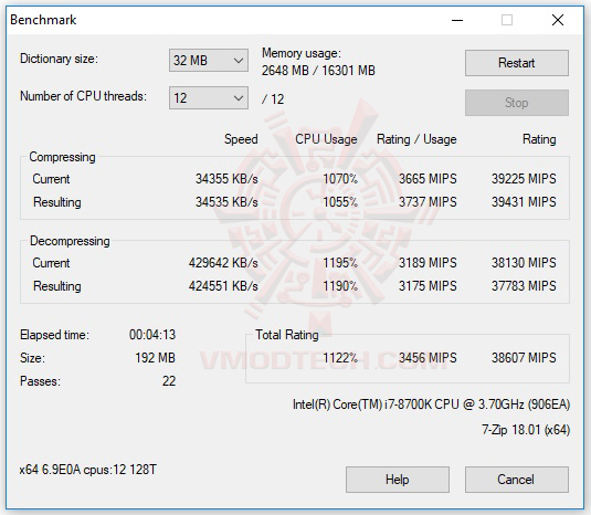 7zip ASUS ROG STRIX H370 F GAMING REVIEW