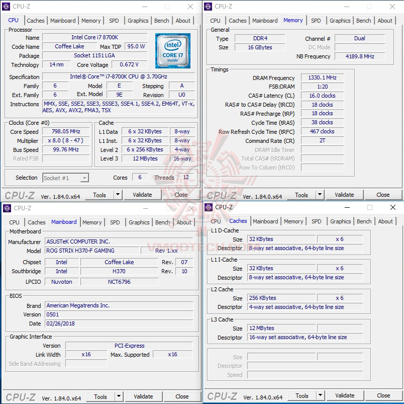 cpuid ASUS ROG STRIX H370 F GAMING REVIEW