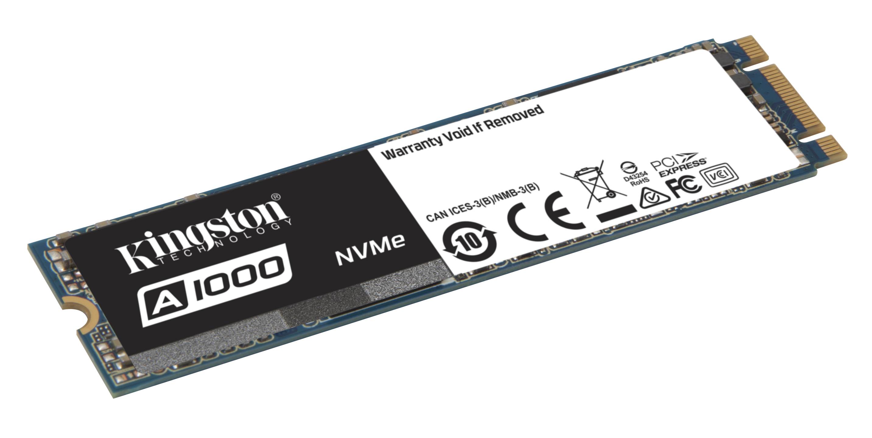 kingston a1000 nvme pcie ssd Kingston เปิดตัว SSD A1000 ซึ่งเป็น NVMe PCIe Gen 3.0 x2 สำหรับโน้ตบุ๊กและเดสก์ทอปให้ความเร็วมากกว่า SSD SATA เท่าตัว ในราคาใกล้เคียง SATA ปกติ