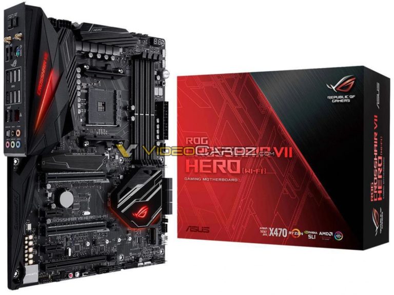 asus x470 rog crosshair vii hero wi fi 1 768x576 ASUS เผยโฉมเมนบอร์ด X470 สุดสวยพร้อมรองรับซีพียู AMD RYZEN 2000ซีรี่ย์ ที่จะเปิดตัวเร็วๆนี้ !!!