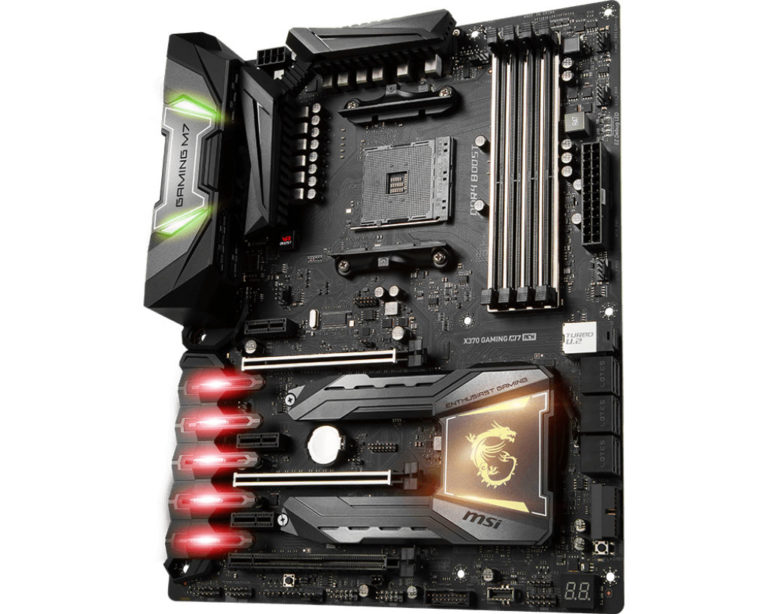 msi x370 gaming m7 768x614 MSI เผยโฉมเมนบอร์ด X470 ใหม่ล่าสุดพร้อมรองรับซีพียู AMD RYZEN 2000ซีรี่ย์ ที่จะเปิดตัวเร็วๆนี้ !!!