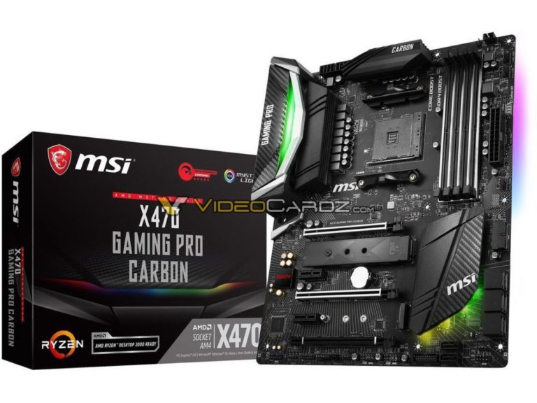 msi x470 gaming pro carbon 1 768x576 MSI เผยโฉมเมนบอร์ด X470 ใหม่ล่าสุดพร้อมรองรับซีพียู AMD RYZEN 2000ซีรี่ย์ ที่จะเปิดตัวเร็วๆนี้ !!!