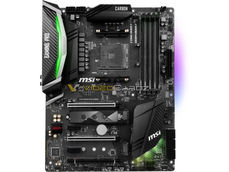 msi x470 gaming pro carbon 2 768x576 MSI เผยโฉมเมนบอร์ด X470 ใหม่ล่าสุดพร้อมรองรับซีพียู AMD RYZEN 2000ซีรี่ย์ ที่จะเปิดตัวเร็วๆนี้ !!!