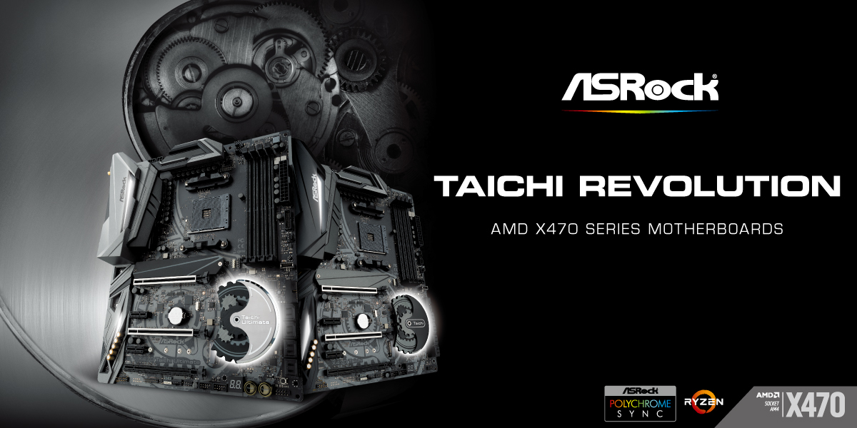 20180413 asrock announces full featured amd x470 motherboard theme ASRock เปิดตัวเมนบอร์ด ASRock X470 Taichi Ultimate ที่มาพร้อมฟีเจอร์มากมายรองรับซีพียู RYZEN 2nd GEN อย่างเต็มรูปแบบ 